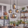 Apedo hanging light, globe light, pendant light Smoke-coloured, 4-light sources