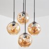 Ripoll hanging light, globe light, pendant light Amber, 4-light sources