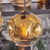 Ripoll hanging light, globe light, pendant light gold, clear, 4-light sources