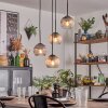 Koyoto hanging light, globe light, pendant light Amber, clear, Smoke-coloured, 4-light sources