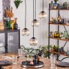 Koyoto hanging light, globe light, pendant light Amber, clear, 4-light sources