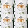 Gastor hanging light, globe light, pendant light Amber, clear, 3-light sources