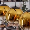 Gastor hanging light, globe light, pendant light gold, clear, 4-light sources