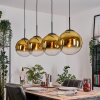Gastor hanging light, globe light, pendant light gold, clear, 4-light sources