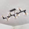 Gastor ceiling light, globe light clear, 10-light sources