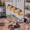 Koyoto hanging light, globe light, pendant light gold, clear, 4-light sources