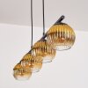 Koyoto hanging light, globe light, pendant light gold, clear, 4-light sources
