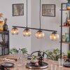 Koyoto hanging light, globe light, pendant light Amber, clear, 4-light sources
