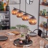 Koyoto hanging light, globe light, pendant light coppery, 4-light sources