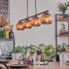 Koyoto hanging light, globe light, pendant light coppery, 4-light sources
