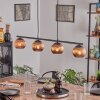 Koyoto hanging light, globe light, pendant light coppery, 4-light sources
