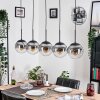 Gastor hanging light, globe light, pendant light clear, Smoke-coloured, 5-light sources