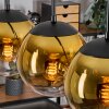 Gastor hanging light, globe light, pendant light gold, clear, 5-light sources