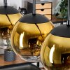 Gastor hanging light, globe light, pendant light gold, clear, 5-light sources