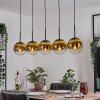 Gastor hanging light, globe light, pendant light gold, clear, 5-light sources