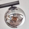 Gastor ceiling light, globe light Amber, clear, Smoke-coloured, 10-light sources