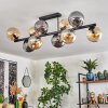 Gastor ceiling light, globe light Amber, Smoke-coloured, 10-light sources
