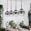 Gastor hanging light, globe light, pendant light clear, Smoke-coloured, 4-light sources