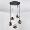 Gastor hanging light, globe light, pendant light Smoke-coloured, 5-light sources