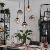Gastor hanging light, globe light, pendant light Amber, clear, Smoke-coloured, 5-light sources