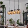 Gastor hanging light, globe light, pendant light Amber, 4-light sources