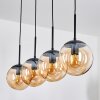 Gastor hanging light, globe light, pendant light Amber, 4-light sources