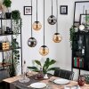 Gastor hanging light, globe light, pendant light Amber, Smoke-coloured, 5-light sources