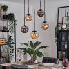 Gastor hanging light, globe light, pendant light Amber, Smoke-coloured, 5-light sources