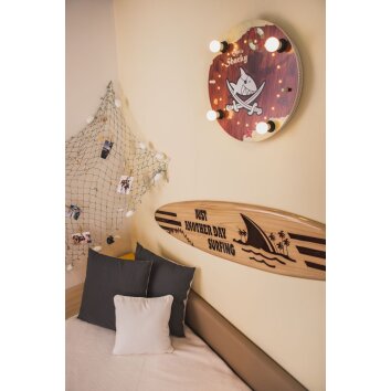 Elobra HOLZINSCHRIFT Ceiling Light brown, 4-light sources