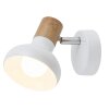 Rabalux lights Holly wall light, wall spotlight Dark wood, white, 1-light source