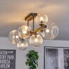 Chehalis ceiling light, globe light clear, 8-light sources
