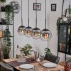 Gastor hanging light, globe light, pendant light clear, Smoke-coloured, 4-light sources