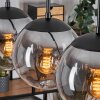 Gastor hanging light, globe light, pendant light clear, Smoke-coloured, 4-light sources