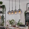 Gastor hanging light, globe light, pendant light clear, Smoke-coloured, 4-light sources