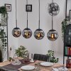 Gastor hanging light, globe light, pendant light Smoke-coloured, 4-light sources