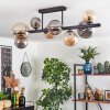 Chehalis ceiling light, globe light Amber, Smoke-coloured, 8-light sources