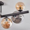 Chehalis ceiling light, globe light Amber, Smoke-coloured, 8-light sources