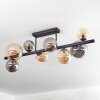 Chehalis ceiling light, globe light Amber, Smoke-coloured, 8-light sources