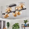 Gastor ceiling light, globe light Amber, 8-light sources