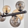 Chehalis hanging light, globe light, pendant light Amber, Smoke-coloured, 10-light sources