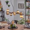 Chehalis hanging light, globe light, pendant light Amber, Smoke-coloured, 8-light sources