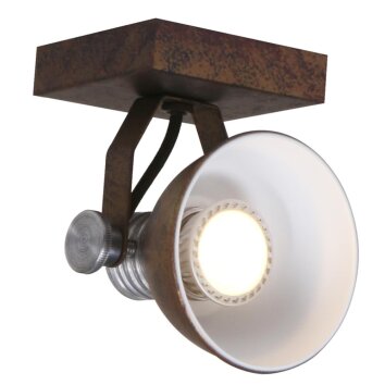 Steinhauer BROOKLY spotlight brown, bronze, rust-coloured, white, 1-light source