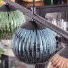 Koyoto hanging light, globe light, pendant light blue, green, coppery, 4-light sources