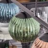 Koyoto hanging light, globe light, pendant light blue, green, coppery, 5-light sources