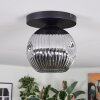 Ripoll ceiling light, globe light Smoke-coloured, 1-light source
