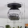 Ripoll ceiling light, globe light Smoke-coloured, 1-light source
