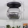 Ripoll ceiling light, globe light Smoke-coloured, 1-light source