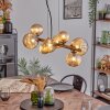 Chehalis hanging light, globe light, pendant light Amber, 8-light sources