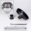 Ripoll ceiling light, globe light chrome, Smoke-coloured, 1-light source