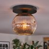Ripoll ceiling light, globe light chrome, Smoke-coloured, 1-light source